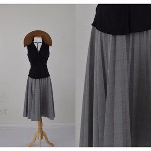 Vintage Glen Check Pleated Skirt‎ | 26 waist
